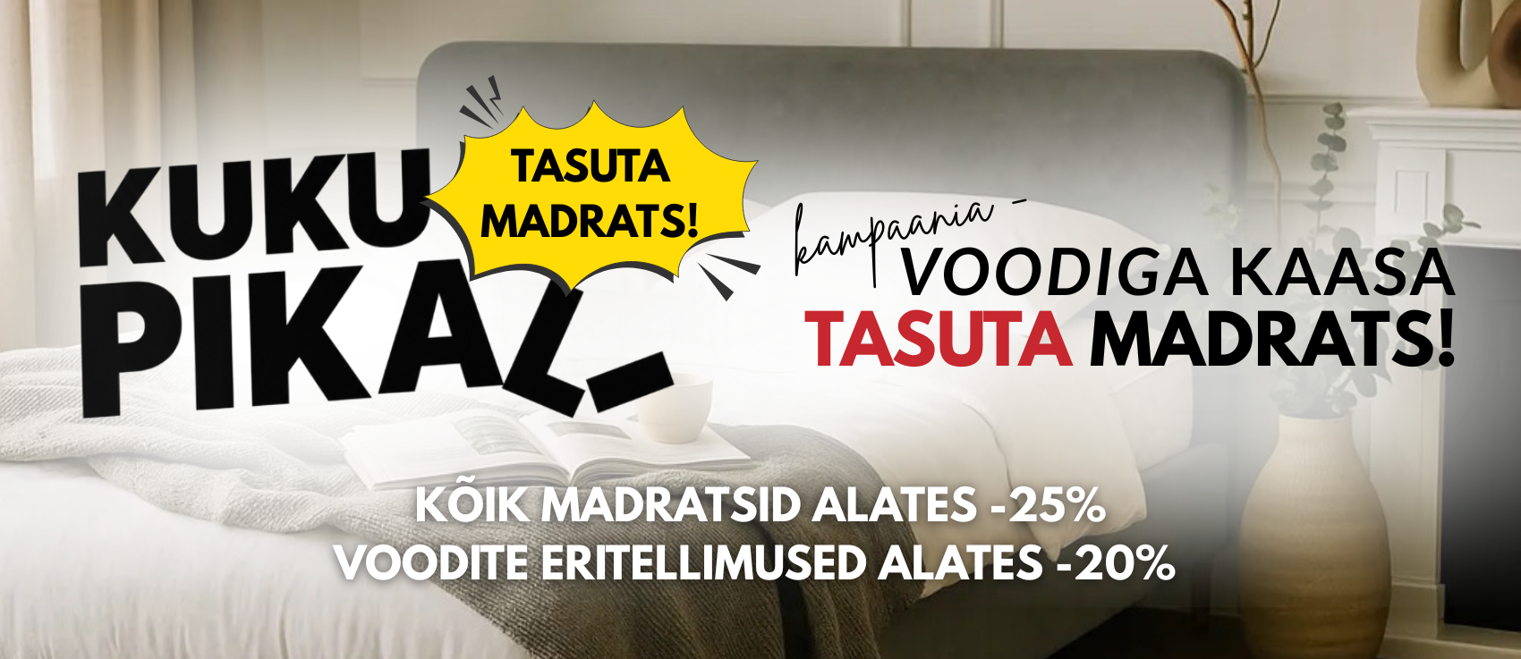 Voodiga kaasa TASUTA madrats!